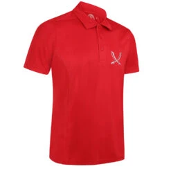 Mens Gym Polo Red -Club Sport Wear Shop 2097