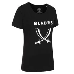 Ladies Blades Sword Tee B/W -Club Sport Wear Shop 3237