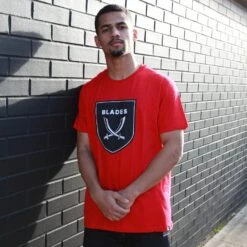 Blades Tee Red -Club Sport Wear Shop 3379