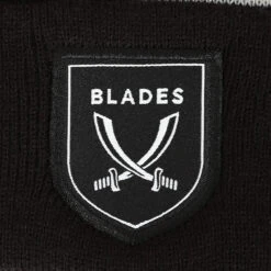 Blades Shield Bobble Hat B/W -Club Sport Wear Shop 3429