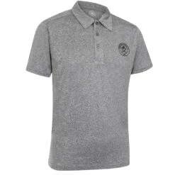 Mens Gym Polo Grey