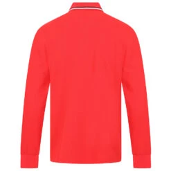 Rubber Full Crest LS Polo Red -Club Sport Wear Shop 4195
