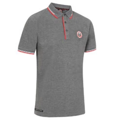 Rubber Full Crest Polo Grey -Club Sport Wear Shop 4447