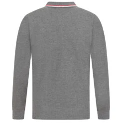 Rubber Full Crest LS Polo Grey