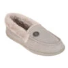 Ladies Moccasin Slippers Grey -Club Sport Wear Shop 5439