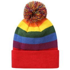 Rainbow Bobble Hat -Club Sport Wear Shop 6835
