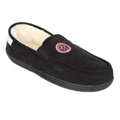 Mens Moccasin Slippers Black